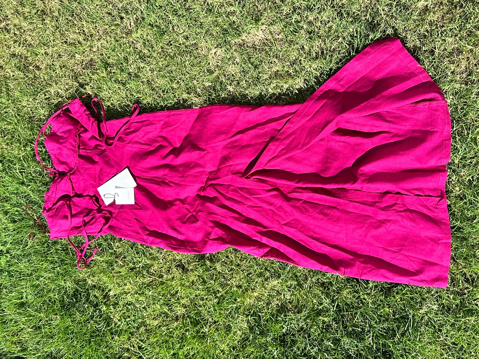 Vestido midi alças com linho – photo 5